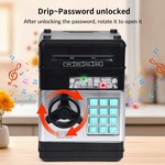 Topika Kids ATM-Style Piggy Bank with Password Lock, Coin and Cash Slot