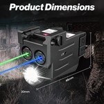 Topika Dual Blue Green Laser Sight & 600 LM Rechargeable Light