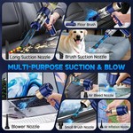 Topika Car Vacuum Cleaner Cordless, 16000Pa Suction, 2-in-1 Blower Function