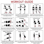 Topika-Resistance Bands Set of 5,Latex Exercise Loops for Full Body Workout