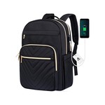 Topika Ladies 15.6" Laptop Backpack rechargeable USB Port Waterproof Oxford
