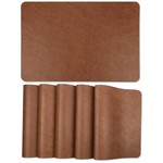 Topika Placemats 6Pack Faux Leather Table Mats 43x30cm Waterproof Oil-Proof