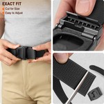 Topika Tactical Belt Men's Belts, Stretch Nylon Quick Release Belt 96-125cm