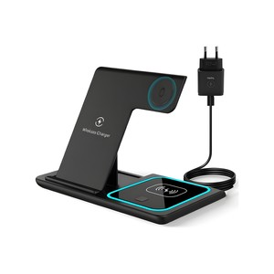 Topika 3-in-1 Charging Station Compatible with iPhone Apple Watch & AirPods