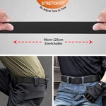 Topika Tactical Belt Men's Belts, Stretch Nylon Quick Release Belt 96-125cm