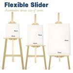 VSelect - Pine Wood Easel Stand, Adjustable Angle, Flexible Slider,175cm