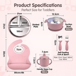 Topika 304 Stainless Steel Silicone Baby Feeding Set - 6 Piece