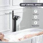 Topika Freestanding Taps Bath Filler Tub Shower Faucet With Hand Shower