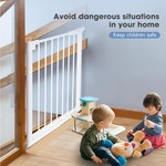 No-Damage Install Wide Walk-Through Baby/Pet Gate, Auto-Close