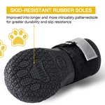 TopikaPet-Waterproof Dog Shoes, Reflective Straps, Anti-Slip Rubber Sole