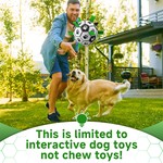 Topika Interactive Dog PU Soccer Ball Toy with Straps, Indoor & Outdoor