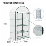 Topika Plant Greenhouse Mini Greenhouse 4 Tier For Outdoors, 70X50X160CM