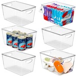 Topika 6Pcs Clear Storage Containers With Lid For Food Storage Isolate Odor