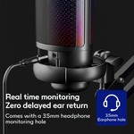 Topika - Gaming Microphone Set with Boom Arm, USB RGB for PC Mac PS5