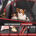 Topika Dog Car Seat Cover Hammock Waterproof Hard Bottom Extra Space