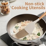 Topika Silicone Non-Stick Kitchen Utensil tool Set with Holder, 27pcs white