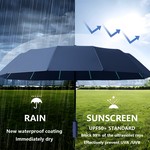 Topika Windproof Travel Umbrella Automatic Folding Windproof & UV-Resistant