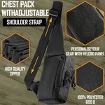 Topika Bag for Men, Tactical Crossbody Big Chest Backpack with Gun Pouch