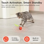 Topika Interactive Cat Ball Toy with Tail, Auto Rolling & 2 Speeds
