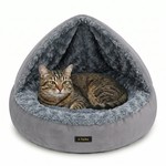 Topika Soft Dog Bed, Donut Round Calming Anti-Anxiety Dog Burrow Cave