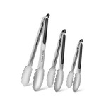 Topika Stainless Steel Kitchen Tongs for Cooking, 3 Piece Cooking Tongs Set