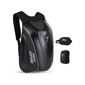 Motocentric Motorcycle Backpack Waterproof Hard Shell 48L Carbon Fiber