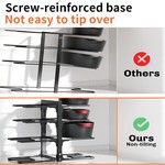 Topika - 8-Tier Pan Organiser Rack for Kitchen Adjustable Cabinet Storage