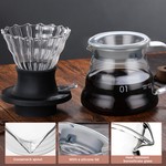Topika - Pour Over Coffee Maker Set, Coffee Dripper And Gooseneck Kettle