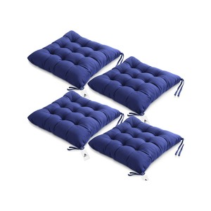Topika Premium Pearl Cotton Patio Seat Cushion - Non-Slip Chair Pad, 4 pack