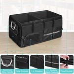 TopikaAuto - 1680D Car Boot Trunk Organizer with Lid & Shoe Storage Box