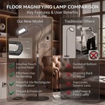 Topika 3-in-1 10X LED Floor Magnifying Lamp With Touch Control