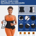 Topika Women's Sweat Waist Trainer with Zip, Double-Layer Workout Belt
