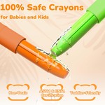 VSelect - 12 Colours Gel Crayons for Kids, Twistable, Non-Toxic, Washable
