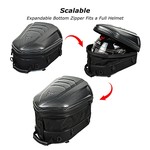 Motocentric Hard Shell Motorcycle Backpack, Waterproof Motorcycle Tail Bag