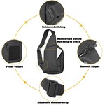 Topika Bag for Men, Tactical Crossbody Big Chest Backpack with Gun Pouch