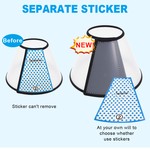 TopikaPet - 5-Size Dog Cone Collar, Adjustable Pet Recovery Elizabeth Cone
