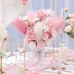 Topika Dried Pampas Grass Decor Artificial Flower for Home Decor 30pcs pink