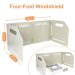 Topika Camping Stove Windscreen Folding 4 Plates Gas Stove Windshield