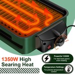Topika Non-Stick Electric Indoor Grill Braai with grill net & trays, 1350W