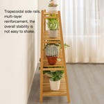 Topika Tall Indoor Plant Display Stand Rack, 4-Tier Bamboo Flower Shelf