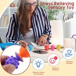 Topika Sensory Fidget Suction Toys for Kids,8 Piece Calm Down Stress Relief