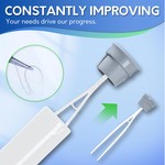 TopikaHome-Silicone Toilet Bowl Brush and Holder Set with Hair Tweezer Clip