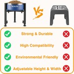 Topika Adjustable Dog Bowls w/ Stand, Metal Elevated Holder Feeder for Dog
