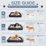 Topika Waterproof Orthopedic Pet Sofa Bed with Removable Cover for Big Dogs