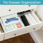 TopikaHome-8Pcs Clear Drawer Divider Organizer,Expandable Drawer Organisers