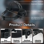 Topika Auto Darken Welding Helmet with Light, Heat-Resistant Shield for Men