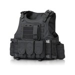 Topika - Heavy Duty Tactical Vest, Combat Vest with Detachable Pouches