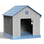 Topika Dog House Outdoor Waterproof Large Kennel with Raised Floor