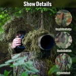 Topika Adult Ghillie Suit 6 Piece Set, 3D Leafy Green Camo Hunting Apparel