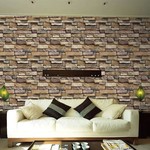 Brown Vinyl Home Decor Brick Wallpaper Self Adhesive